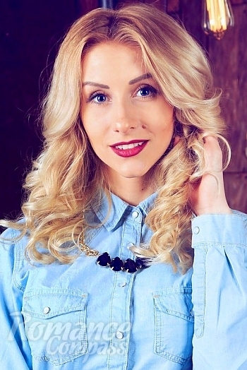Ukrainian mail order bride Ekaterina from Kiev with blonde hair and blue eye color - image 1