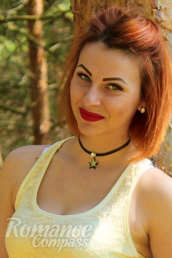 Ukrainian mail order bride Valentina from Kharkov with red hair and blue eye color - image 1