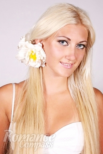 Ukrainian mail order bride Ekaterina from Lugansk with blonde hair and blue eye color - image 1