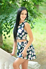 Ukrainian mail order bride Valeria from Odessa with black hair and green eye color - image 2