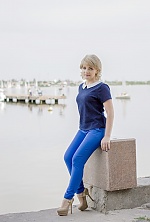 Ukrainian mail order bride Nina from Nikolaev with blonde hair and blue eye color - image 2