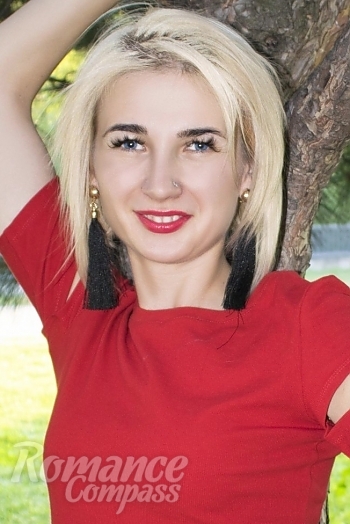 Ukrainian mail order bride Victoria from Dnipro with blonde hair and blue eye color - image 1