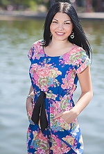 Ukrainian mail order bride Valeria from Kiev with black hair and green eye color - image 3