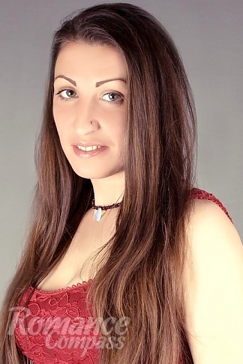 Ukrainian mail order bride Olesya from Odessa with brunette hair and grey eye color - image 1