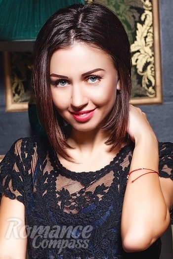Ukrainian mail order bride Tatiana from Kharkiv with black hair and grey eye color - image 1