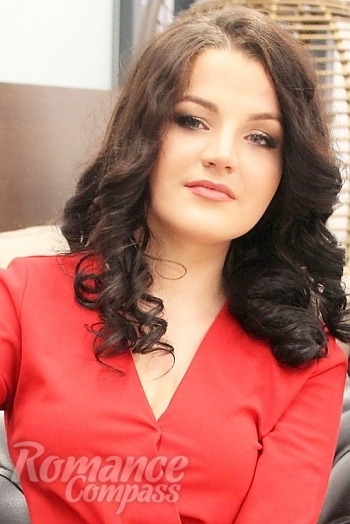 Ukrainian mail order bride Svetlana from Odessa with black hair and grey eye color - image 1