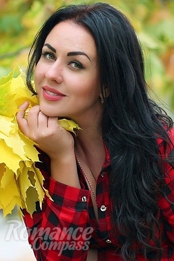 Ukrainian mail order bride Anastasiya from Nikolaev with brunette hair and grey eye color - image 1