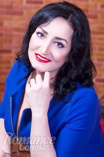 Ukrainian mail order bride Ekaterina from Rubeznoe with black hair and black eye color - image 1