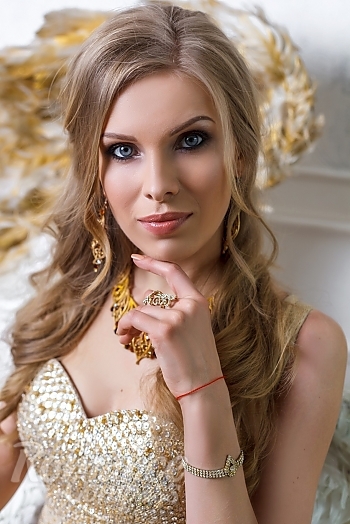 Ukrainian mail order bride Ludmila from Dnipro with blonde hair and blue eye color - image 1