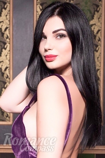 Ukrainian mail order bride Karina from Dnipro with black hair and brown eye color - image 1