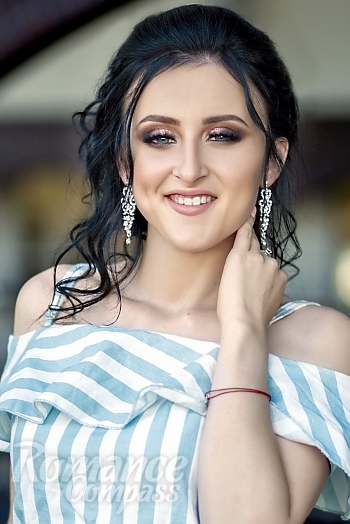 Ukrainian mail order bride Valeria from Kharkiv with black hair and blue eye color - image 1
