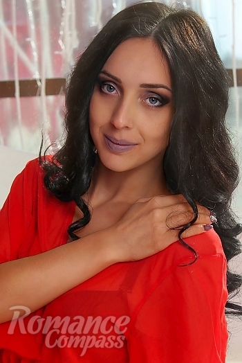 Ukrainian mail order bride Ekaterina from Lugansk with black hair and blue eye color - image 1