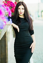 Ukrainian mail order bride Oksana from Kiev with black hair and green eye color - image 2