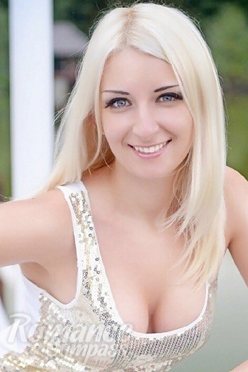 Ukrainian mail order bride Marina from Kiev with blonde hair and blue eye color - image 1