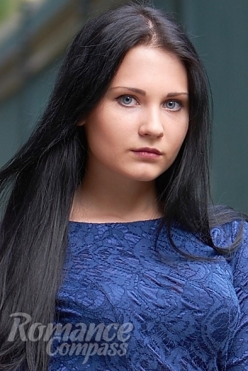 Ukrainian mail order bride Diana from Kharkiv with black hair and hazel eye color - image 1