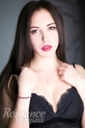 Ukrainian mail order bride Jana from Kharkiv with black hair and brown eye color - image 1