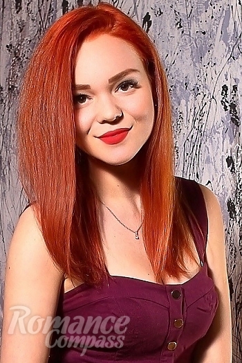 Ukrainian mail order bride Anastasia from Kiev with red hair and brown eye color - image 1