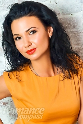 Ukrainian mail order bride Angelika from Kharkov with black hair and brown eye color - image 1