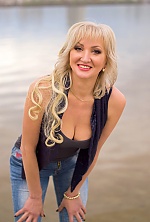 Ukrainian mail order bride Olena from Dnipro with blonde hair and green eye color - image 2