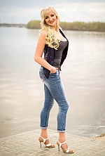 Ukrainian mail order bride Olena from Dnipro with blonde hair and green eye color - image 3