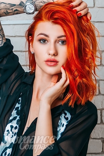 Ukrainian mail order bride Maria from Kiev with red hair and hazel eye color - image 1