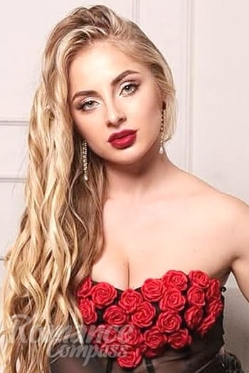 Ukrainian mail order bride Khrystyna from Ivano-Frankovsk with blonde hair and grey eye color - image 1