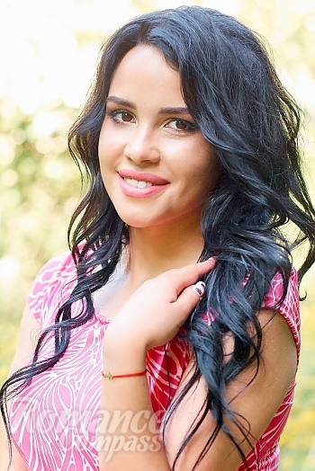 Ukrainian mail order bride Victoria from Odesa with black hair and brown eye color - image 1