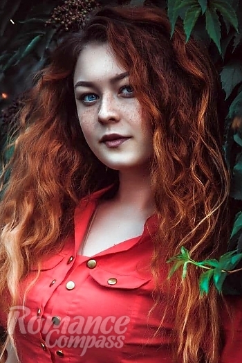 Ukrainian mail order bride Lera from Donetsk with red hair and blue eye color - image 1