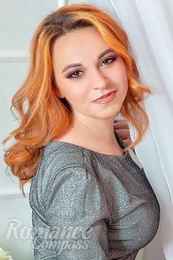Ukrainian mail order bride Anastasiya from Kiev with red hair and grey eye color - image 1
