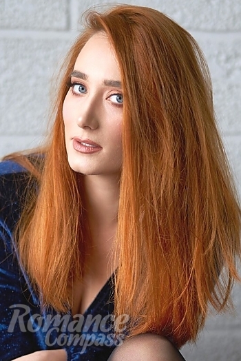 Ukrainian mail order bride Aleksandra from Nikolaev with red hair and blue eye color - image 1