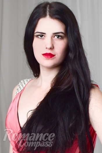 Ukrainian mail order bride Katerina from Rovno with black hair and hazel eye color - image 1