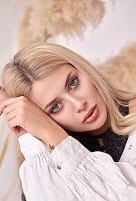 Ukrainian mail order bride Ksenia from Kiev with blonde hair and blue eye color - image 5