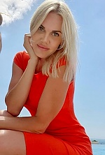 Ukrainian mail order bride Nadia from Kiev with blonde hair and blue eye color - image 3