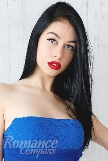 Ukrainian mail order bride Ekaterina from Kherson with black hair and grey eye color - image 1