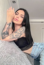 Ukrainian mail order bride Victoria from Kiev with black hair and blue eye color - image 2