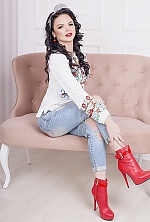Ukrainian mail order bride Veronika from Zhytomyr with black hair and green eye color - image 3