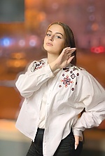 Ukrainian mail order bride Veronika from Dnipro with brunette hair and green eye color - image 19
