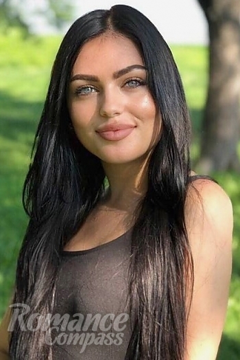 Ukrainian mail order bride Viktoria from Dnipro with brunette hair and grey eye color - image 1