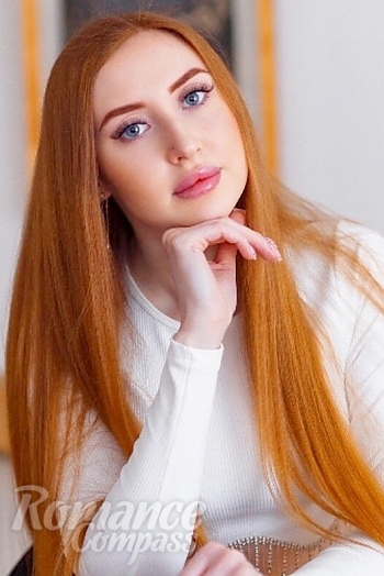 Ukrainian mail order bride Alina from Cherkassy with red hair and grey eye color - image 1