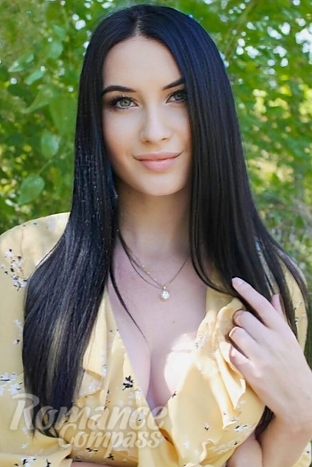 Ukrainian mail order bride Ekaterina from Kiev with black hair and blue eye color - image 1