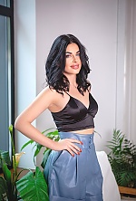 Ukrainian mail order bride Marina from Kyiv with black hair and blue eye color - image 2