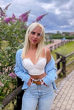 Ukrainian mail order bride Anna from Kiev with blonde hair and blue eye color - image 3