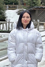 Ukrainian mail order bride Iryna from Kyiv with black hair and green eye color - image 2