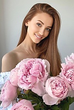 Ukrainian mail order bride Khrystyna from Kiev with light brown hair and green eye color - image 2