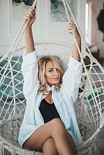 Ukrainian mail order bride Liudmyla from Kiev with blonde hair and blue eye color - image 3