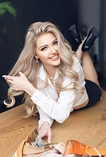 Ukrainian mail order bride Alina from Kiev with blonde hair and blue eye color - image 4