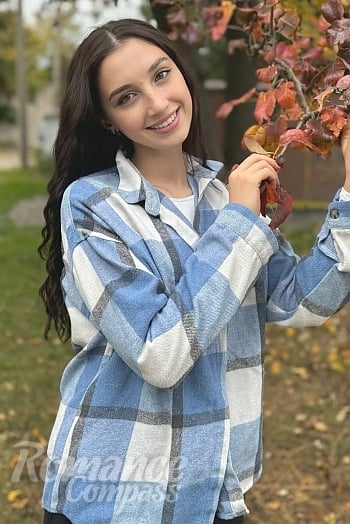 Ukrainian mail order bride Anastasiia from Cherkasy with light brown hair and green eye color - image 1
