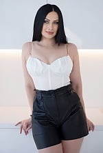 Ukrainian mail order bride Anna from Kiev with black hair and blue eye color - image 2