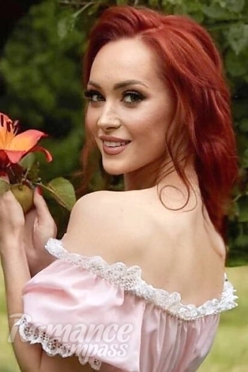 Ukrainian mail order bride Anna from Lviv with red hair and grey eye color - image 1