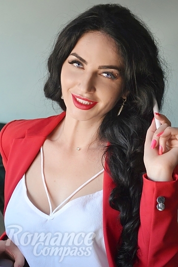 Ukrainian mail order bride Yana from Zaporizhzhya with black hair and blue eye color - image 1
